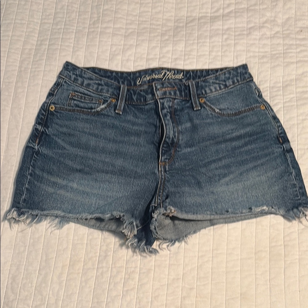 Universal Thread Blue Jean Shorts with Frayed Hem